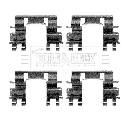 BORG & BECK Комплектующие, колодки дискового тормоза BBK1055